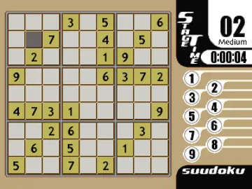 SuperLite 1500 Series - Suudoku 5 (JP) screen shot game playing